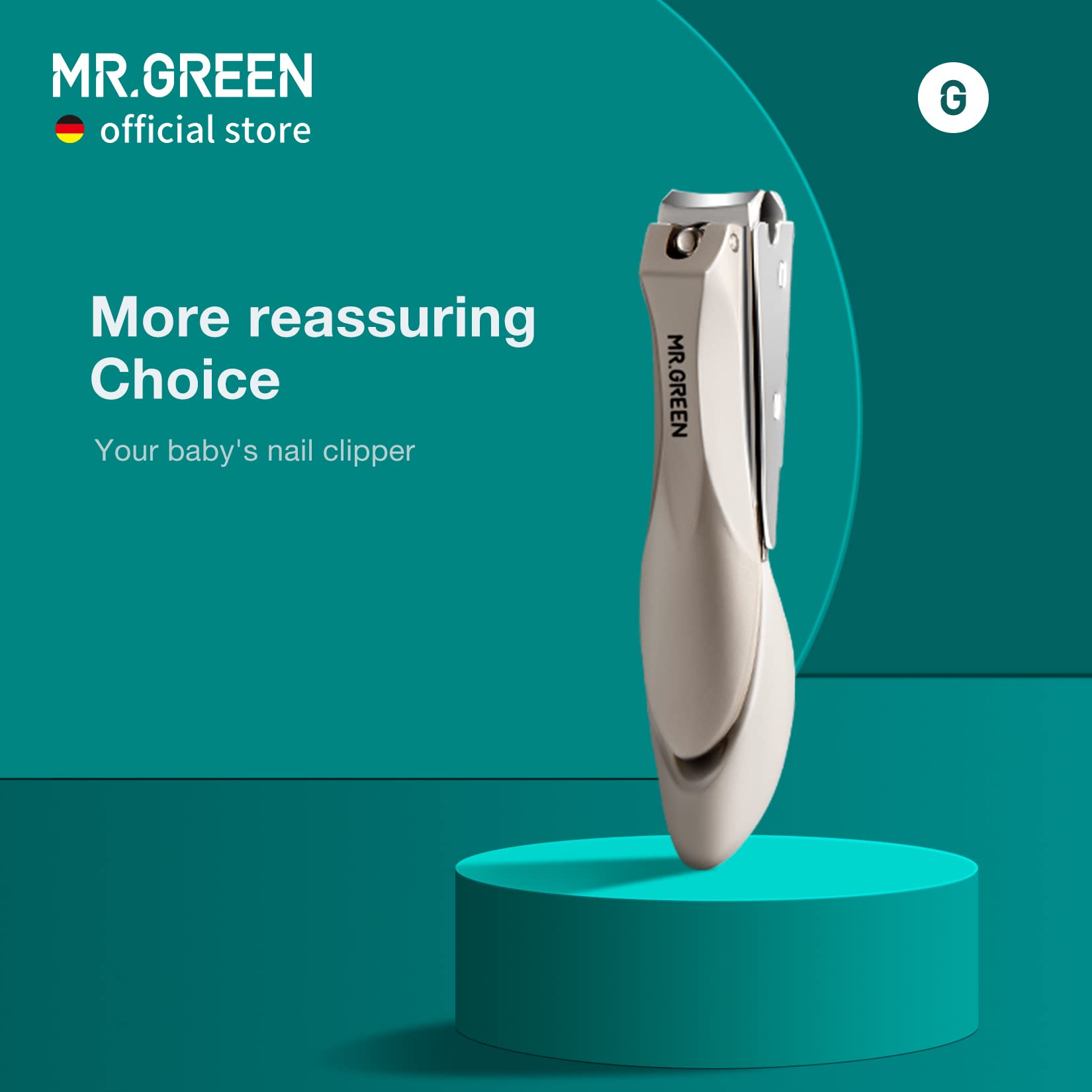 The Tribalist MR.GREEN Baby Safety Nail Clippers, Fingernail Cutter Newborn Baby, Convenient Nail File Manicure Tools