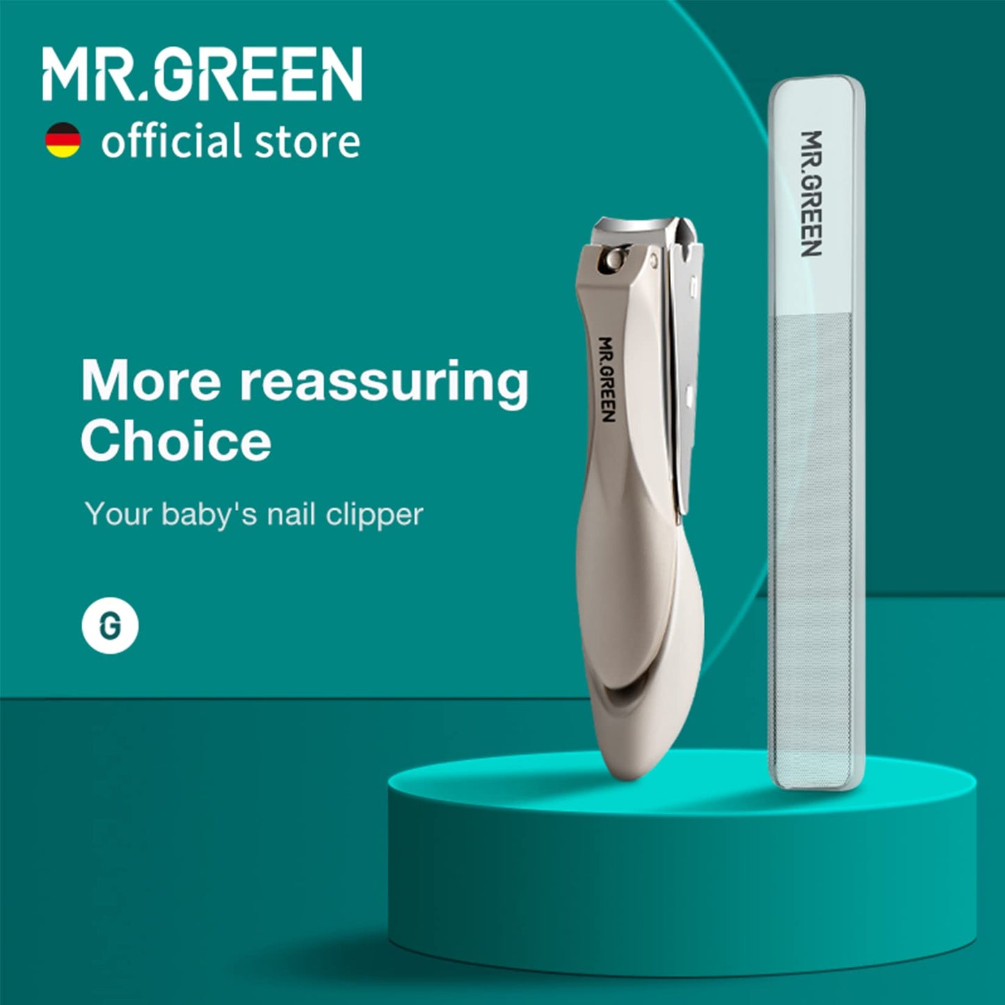 The Tribalist MR.GREEN Baby Safety Nail Clippers, Fingernail Cutter Newborn Baby, Convenient Nail File Manicure Tools