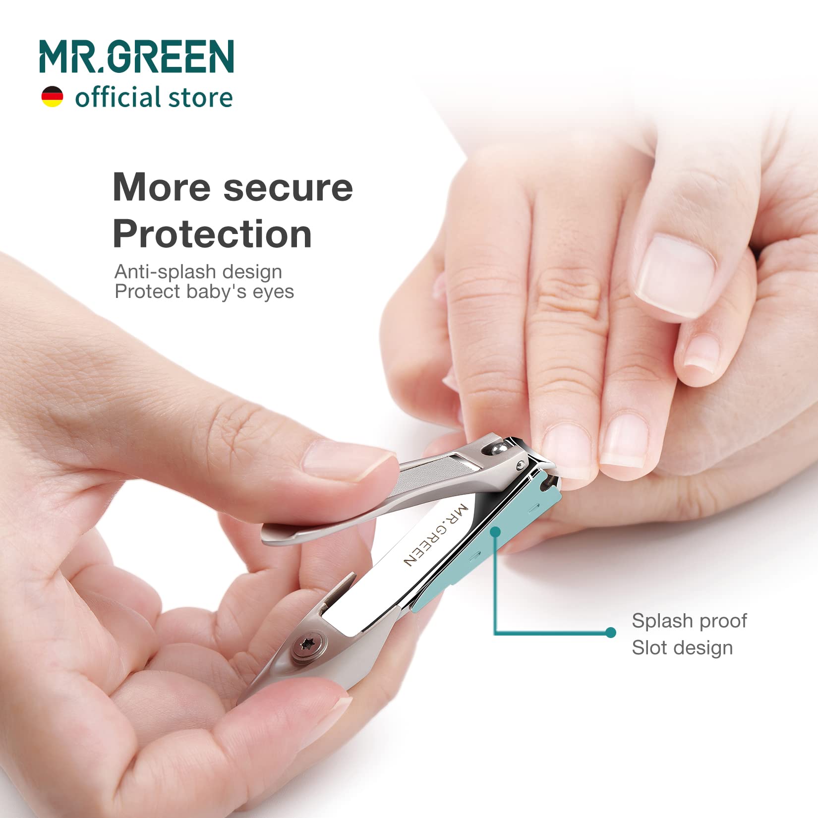 The Tribalist MR.GREEN Baby Safety Nail Clippers, Fingernail Cutter Newborn Baby, Convenient Nail File Manicure Tools