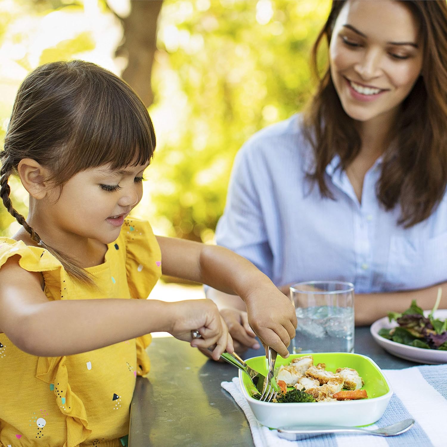 The Tribalist - Munchkin: Polished Stainless Steel Toddler Flatware Set (Fork, Knife and Spoon)