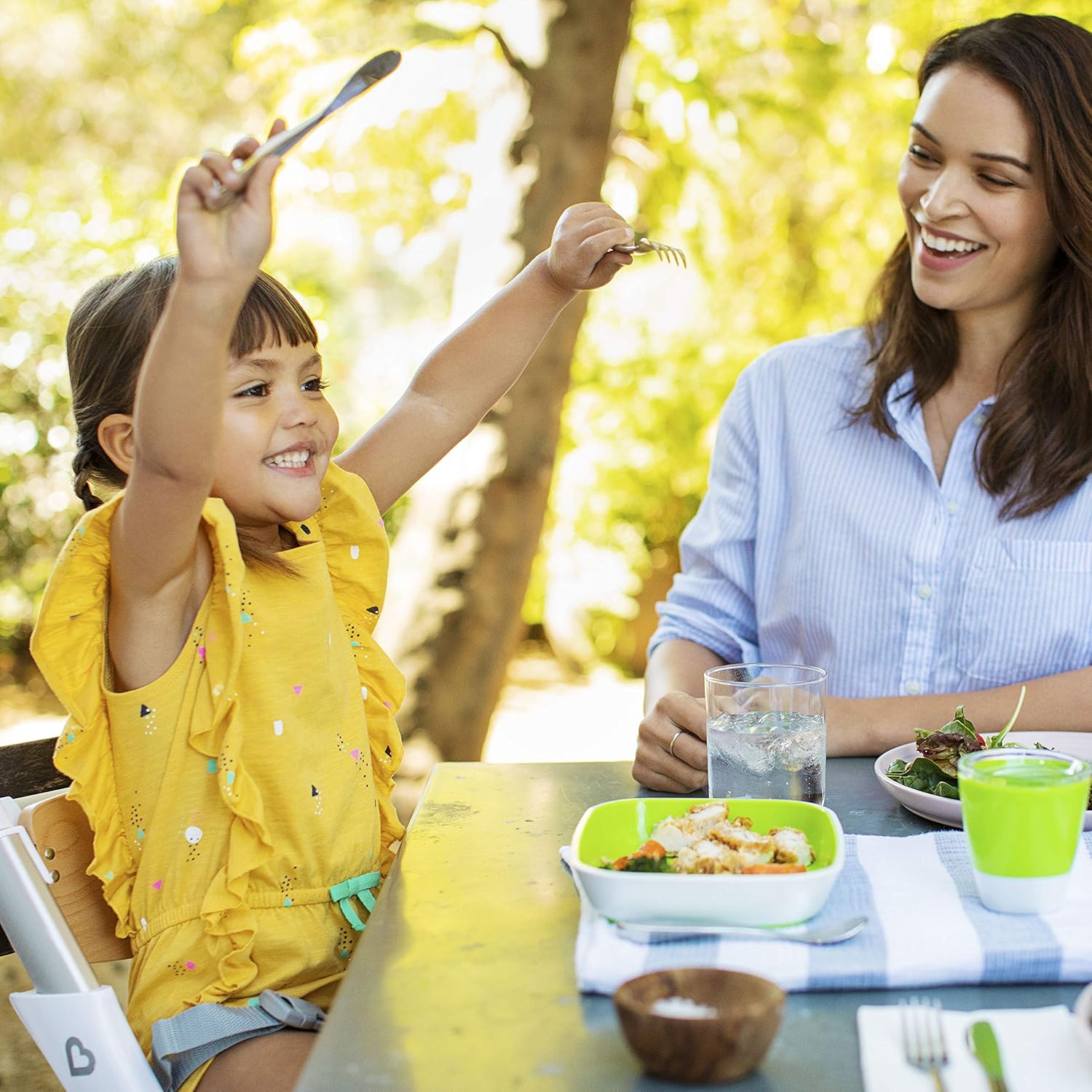 The Tribalist - Munchkin: Polished Stainless Steel Toddler Flatware Set (Fork, Knife and Spoon)