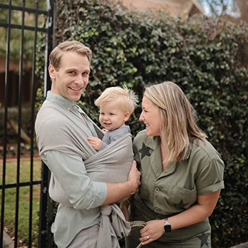 Mushie: Baby Wrap Carrier – 100% Organic Cotton Sling for Newborns and Babies 8 - 35 lbs - The Tribalist