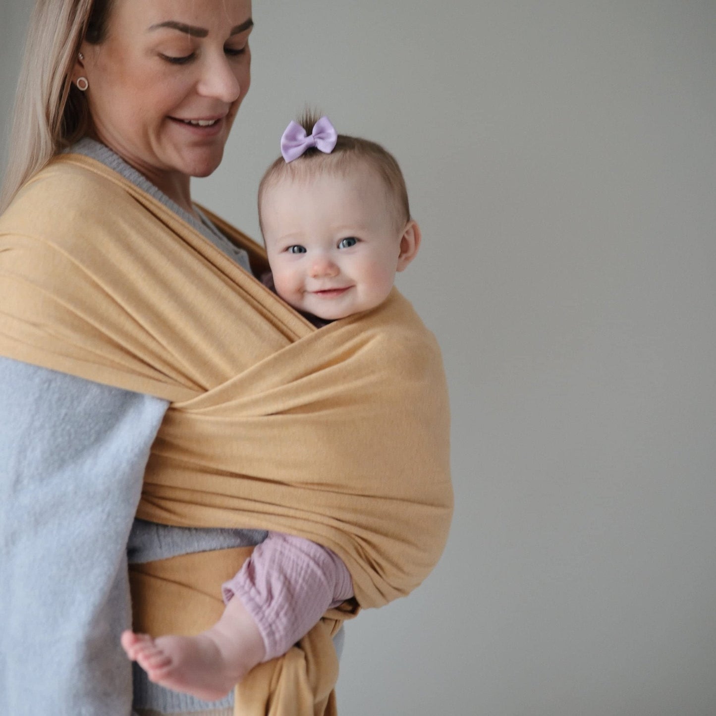 Mushie: Baby Wrap Carrier – 100% Organic Cotton Sling for Newborns and Babies 8 - 35 lbs - The Tribalist