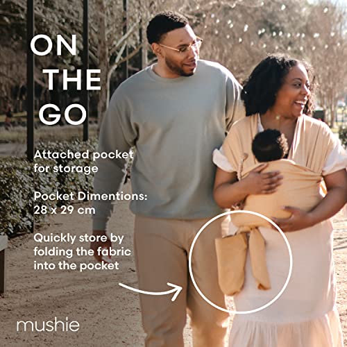 Mushie: Baby Wrap Carrier – 100% Organic Cotton Sling for Newborns and Babies 8 - 35 lbs - The Tribalist