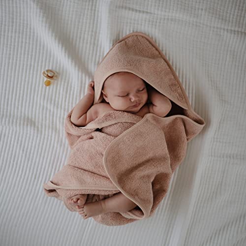 The Tribalist - mushie Baby Hooded Towel | Organic Cotton (Moss)