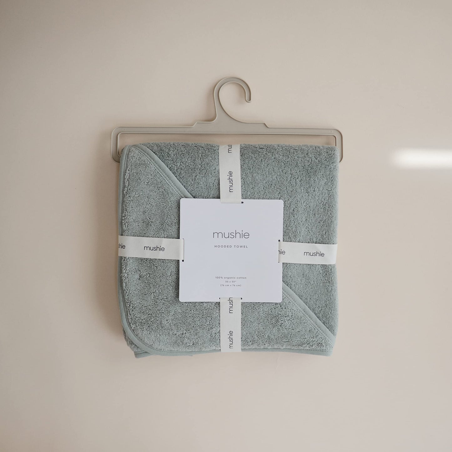 The Tribalist - mushie Baby Hooded Towel | Organic Cotton (Moss)