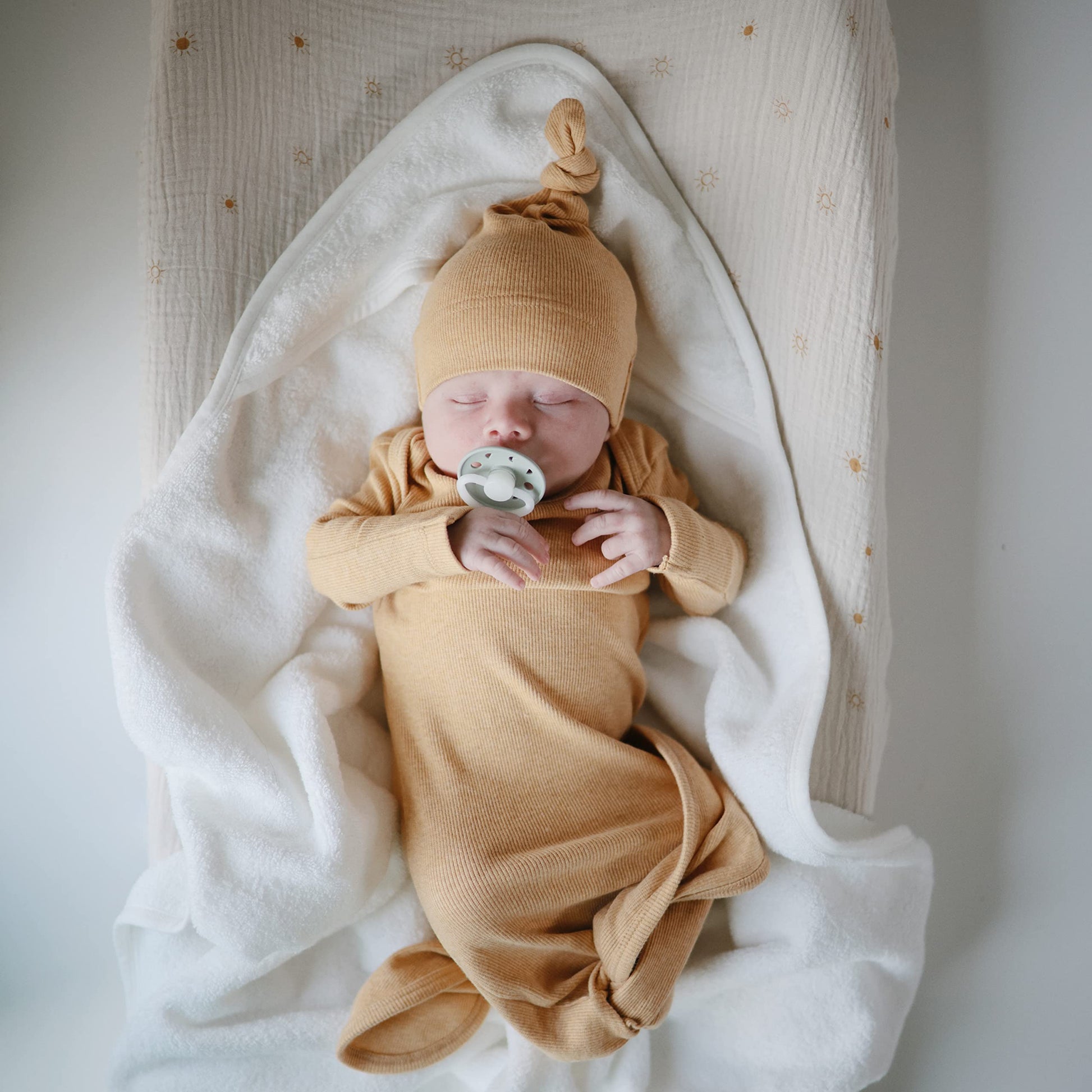 The Tribalist - mushie Baby Hooded Towel | Organic Cotton (Moss)