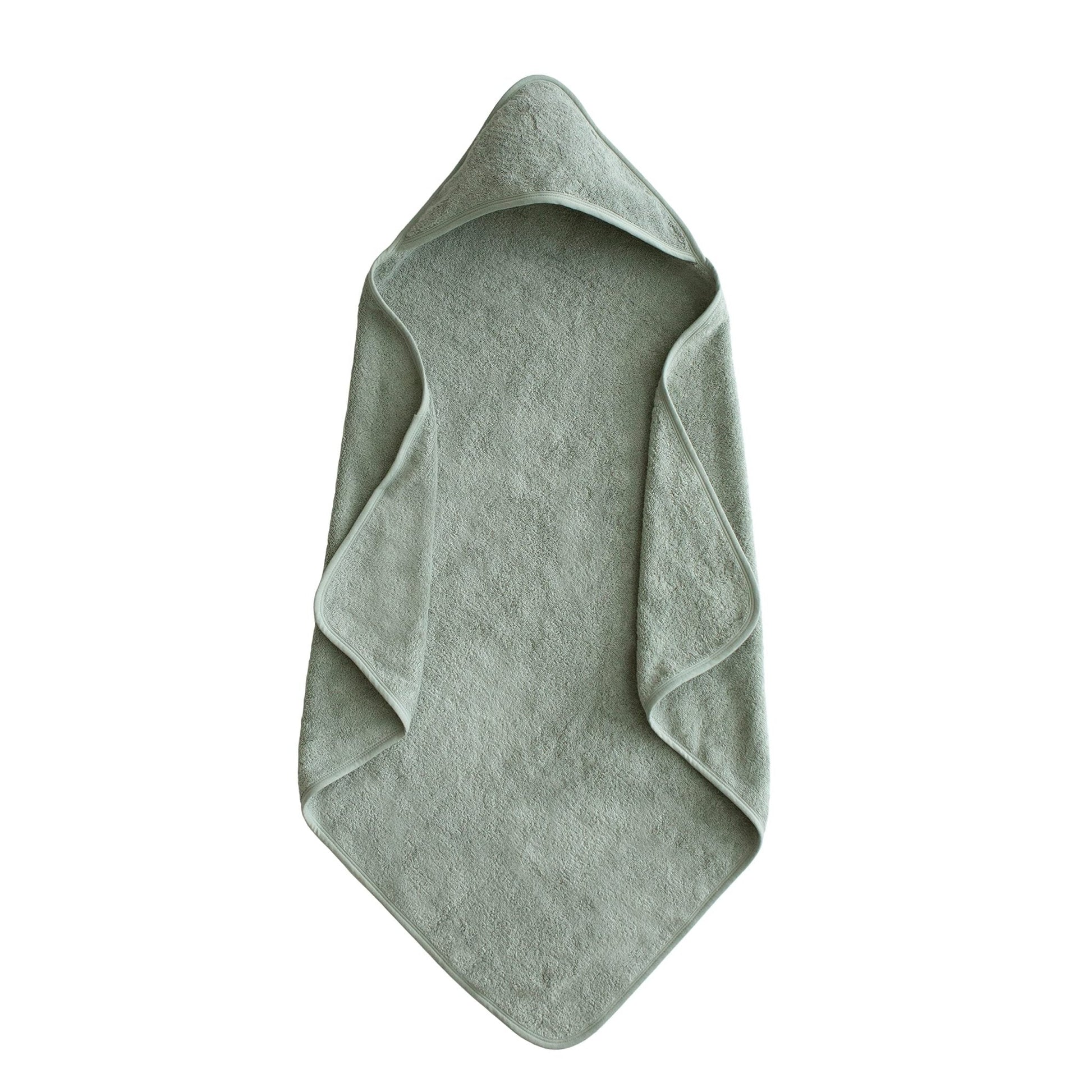 The Tribalist - mushie Baby Hooded Towel | Organic Cotton (Moss)