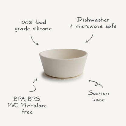 mushie: Silicone Suction Bowl - BPA - Free, Spill - Proof, Baby Feeding Bowl - The Tribalist