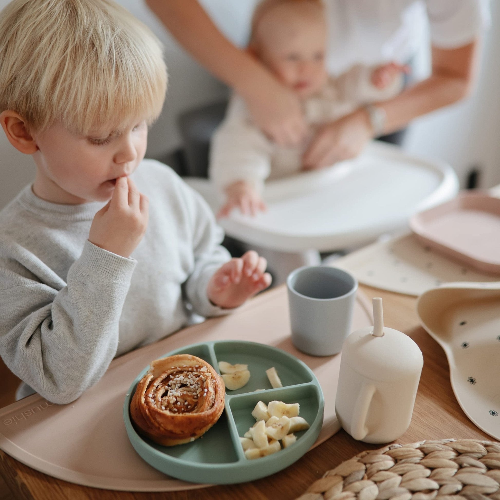 mushie: Silicone Suction Plate BPA - Free Non - Slip Design - The Tribalist