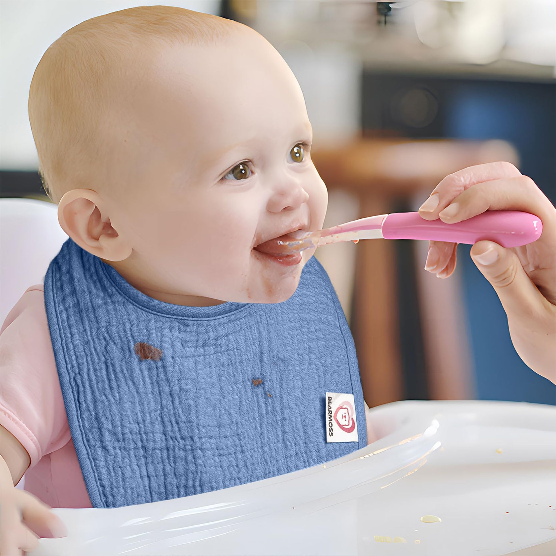 The Tribalist - Muslin: 100% Cotton Baby Drooling Bibs (Pack of 8)