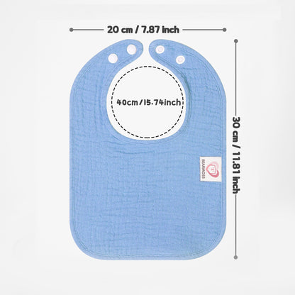 The Tribalist - Muslin: 100% Cotton Baby Drooling Bibs (Pack of 8)