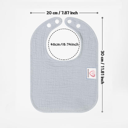 The Tribalist - Muslin: 100% Cotton Baby Drooling Bibs (Pack of 8)