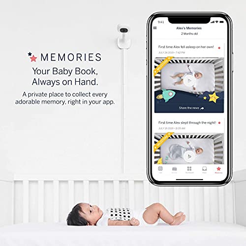 The Tribalist - Nanit Pro Smart Baby Monitor & Wall Mount – Wi-Fi Video Camera, Sensor-Free Sleep & Breathing Motion - White