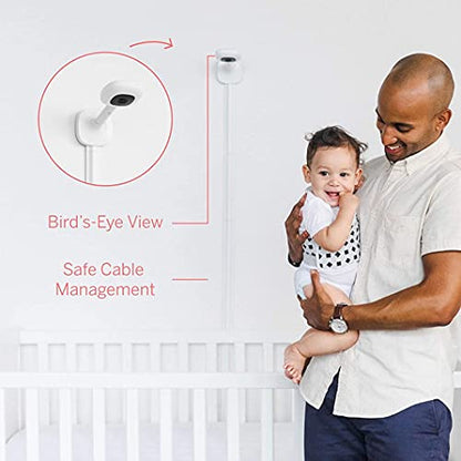 The Tribalist - Nanit Pro Smart Baby Monitor & Wall Mount – Wi-Fi Video Camera, Sensor-Free Sleep & Breathing Motion - White