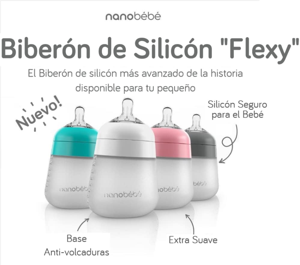 Nanobébé: Flexy Silicone Baby Bottle - Non-Collapsing Natural Feel Anti-Colic Nipple - The Tribalist