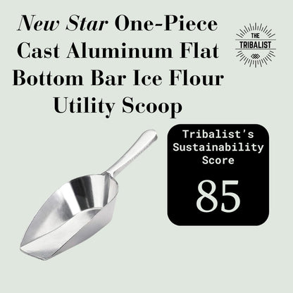 New Star Foodservice: Cast Aluminum Flat Bottom Bar Ice Flour Utility Scoop - The Tribalist