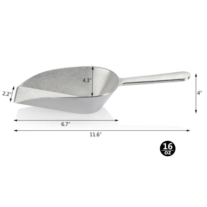 New Star Foodservice: Cast Aluminum Flat Bottom Bar Ice Flour Utility Scoop - The Tribalist