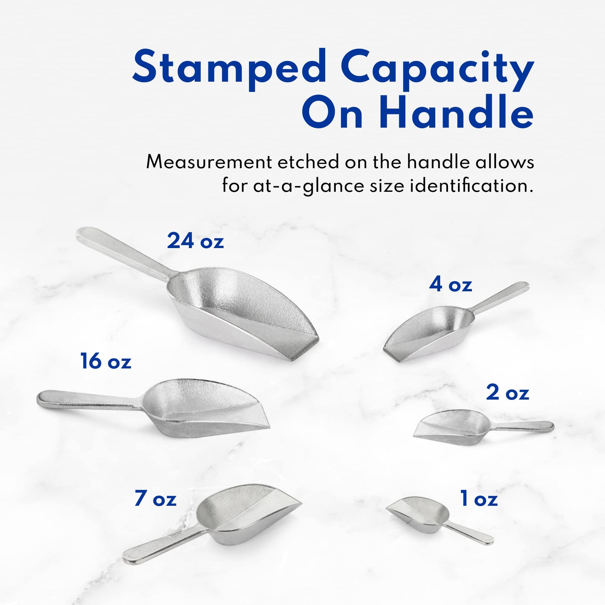 New Star Foodservice: Cast Aluminum Flat Bottom Bar Ice Flour Utility Scoop - The Tribalist