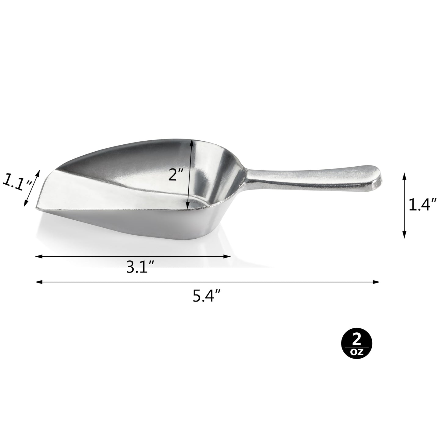 New Star Foodservice: Cast Aluminum Flat Bottom Bar Ice Flour Utility Scoop - The Tribalist