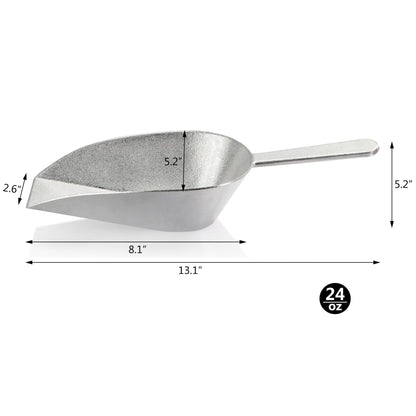 New Star Foodservice: Cast Aluminum Flat Bottom Bar Ice Flour Utility Scoop - The Tribalist