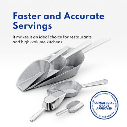 New Star Foodservice: Cast Aluminum Flat Bottom Bar Ice Flour Utility Scoop - The Tribalist