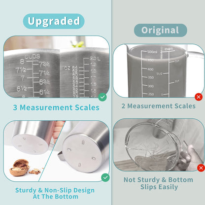 Newness: Stainless Steel Measuring Cup with Handle - Non Slip Design - The Tribalist