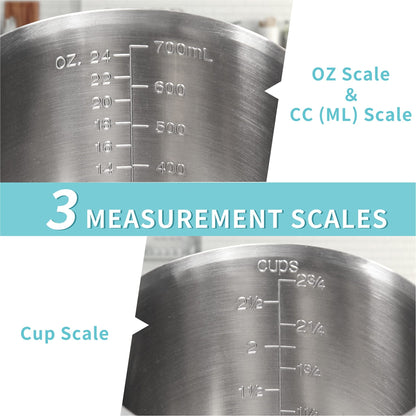 Newness: Stainless Steel Measuring Cup with Handle - Non Slip Design - The Tribalist