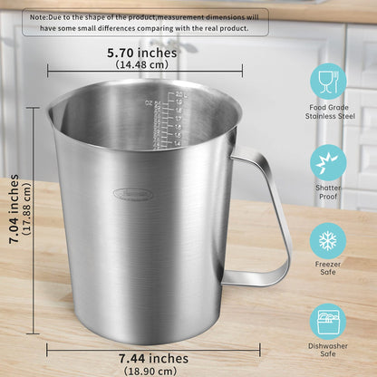 Newness: Stainless Steel Measuring Cup with Handle - Non Slip Design - The Tribalist