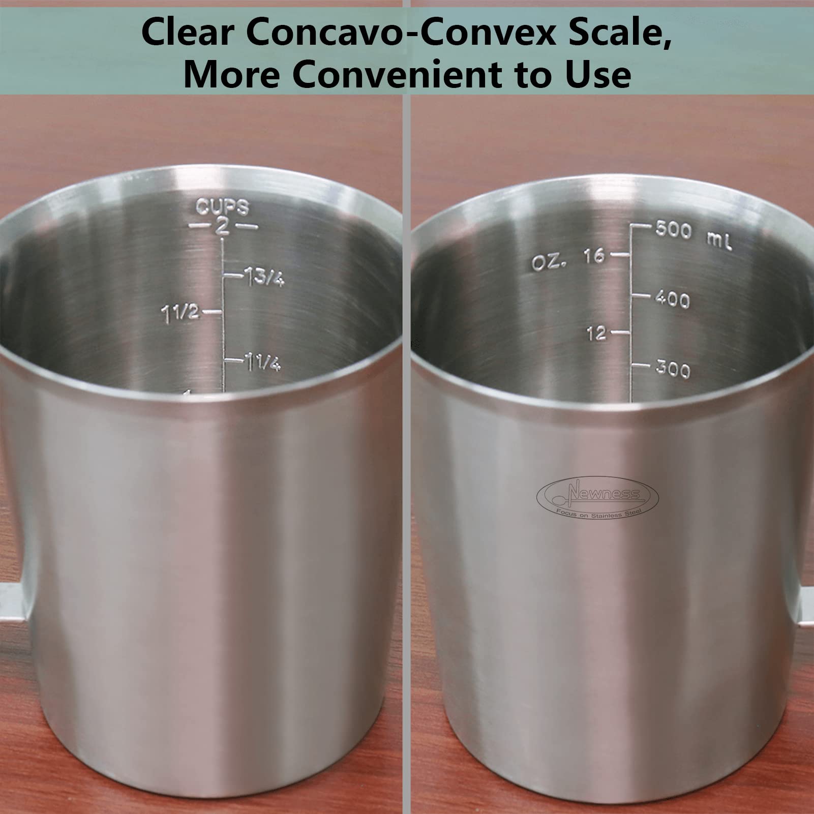 Newness: Stainless Steel Measuring Cup with Handle - Non Slip Design - The Tribalist