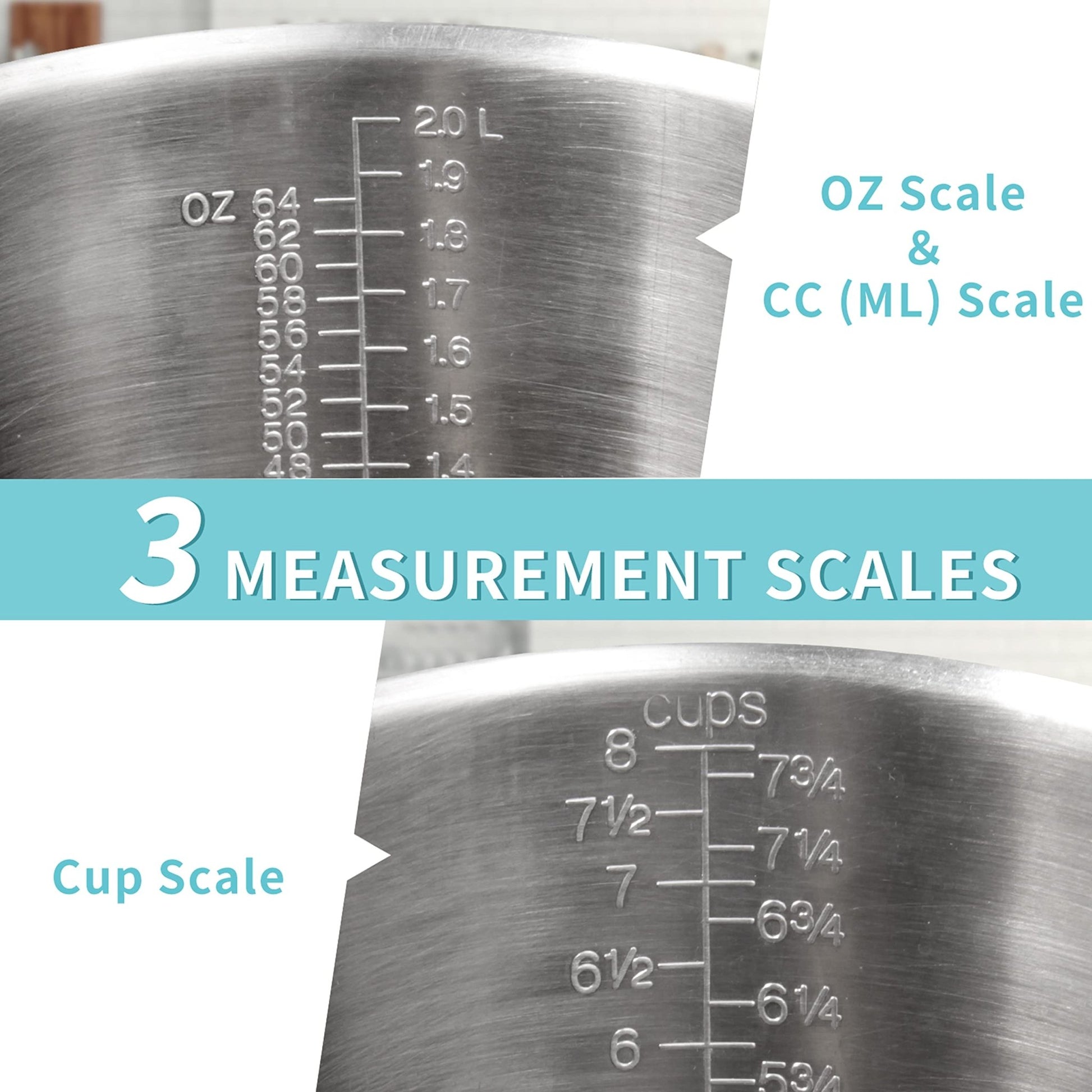 Newness: Stainless Steel Measuring Cup with Handle - Non Slip Design - The Tribalist