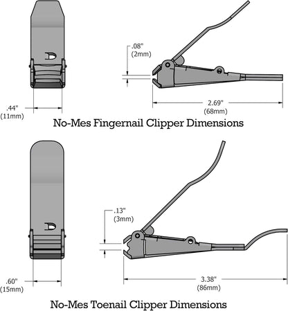 The Tribalist - No-mes: Stainless Steel Fingernail and Toenail Clipper Gift Set