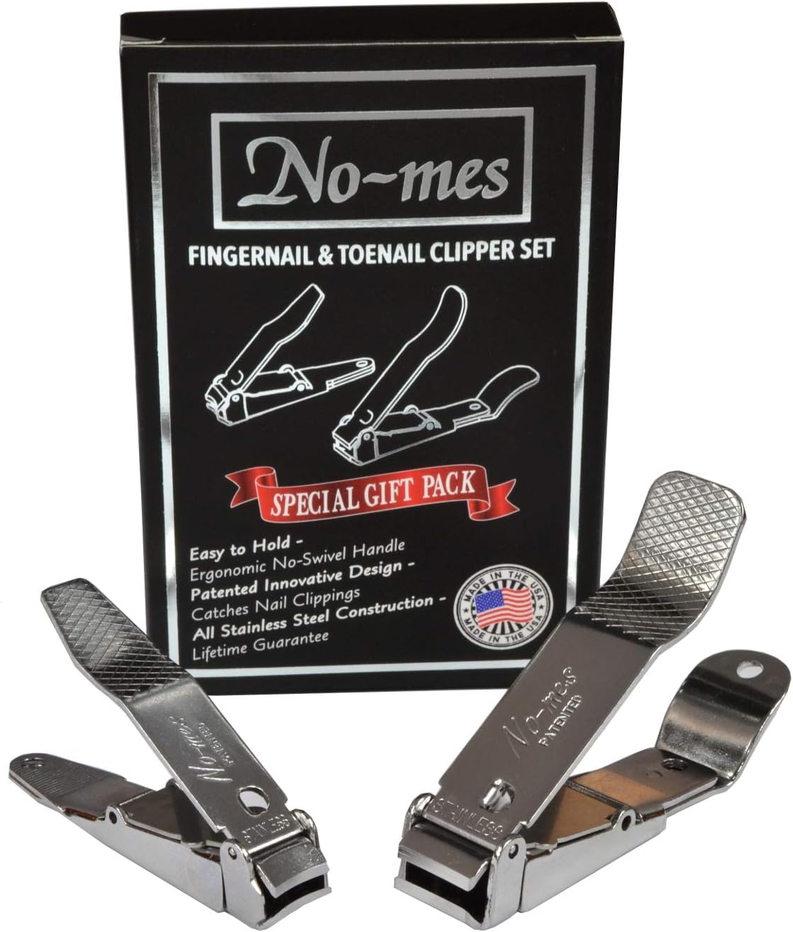 The Tribalist - No-mes: Stainless Steel Fingernail and Toenail Clipper Gift Set