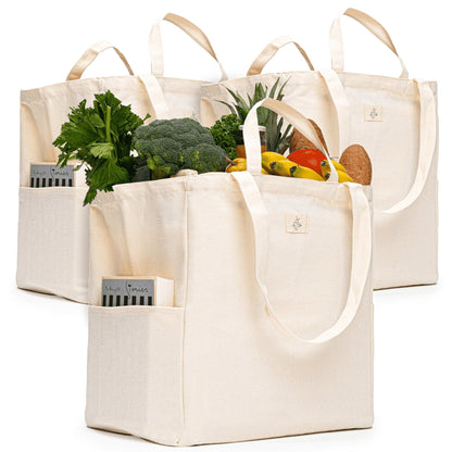 The Tribalist - Nook Theory: Reusable Canvas Grocery Tote Bag (15" x 15" x 10")