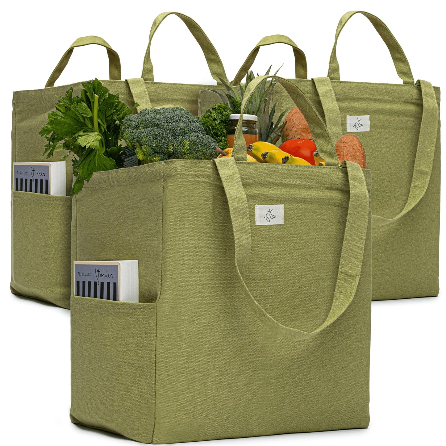 The Tribalist - Nook Theory: Reusable Canvas Grocery Tote Bag (15" x 15" x 10")