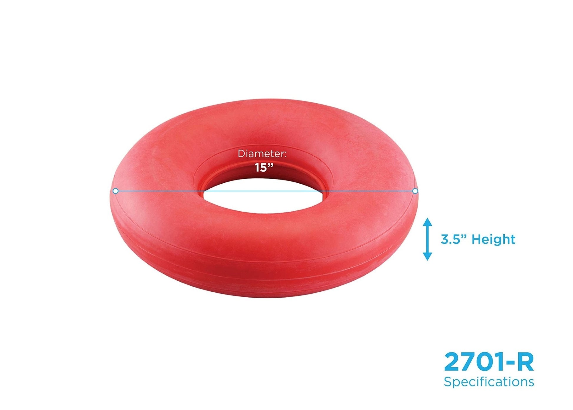 NOVA Inflatable Donut Cushion, Easy to Inflate & Deflate Seat Cushion, Durable Rubber and Easy to Clean, Red - The Tribalist