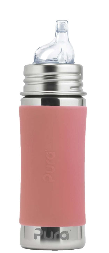 Pura: Kiki Stainless Steel Sippy Cup Bottle with Sleeve (11oz/325ml) - The Tribalist