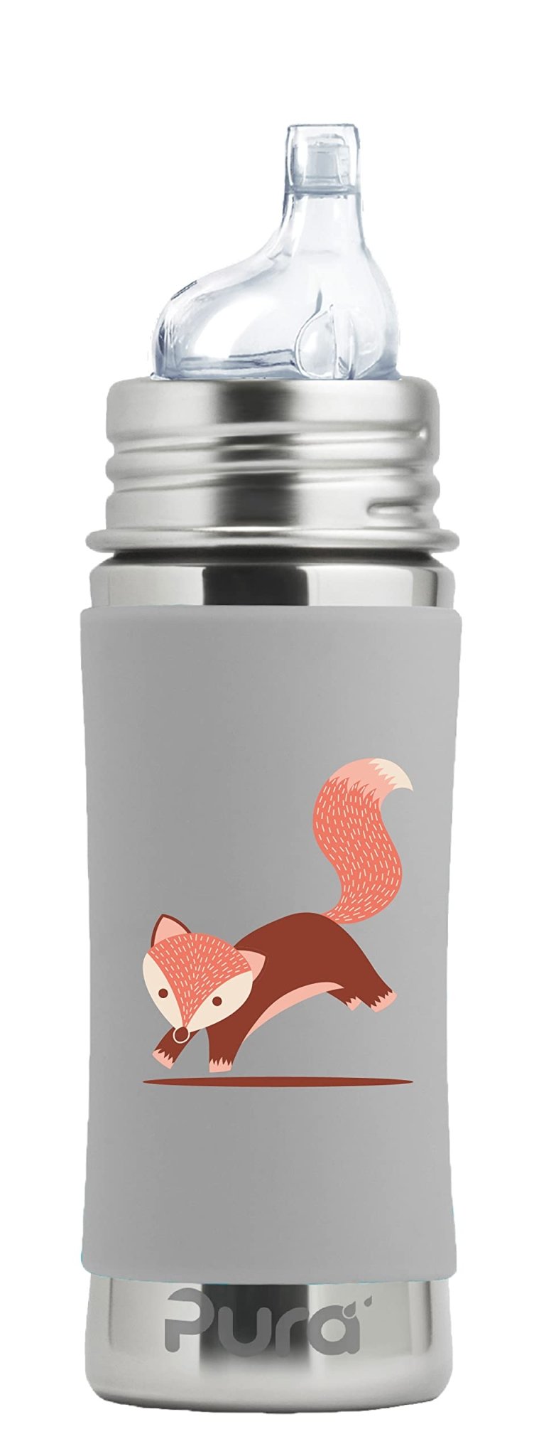 Pura: Kiki Stainless Steel Sippy Cup Bottle with Sleeve (11oz/325ml) - The Tribalist