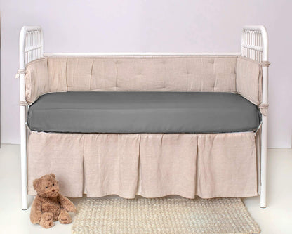 The Tribalist - PURE BAMBOO Crib Fitted Sheet (52"x28"x6") - Genuine 100% Organic Viscose Derived from Bamboo