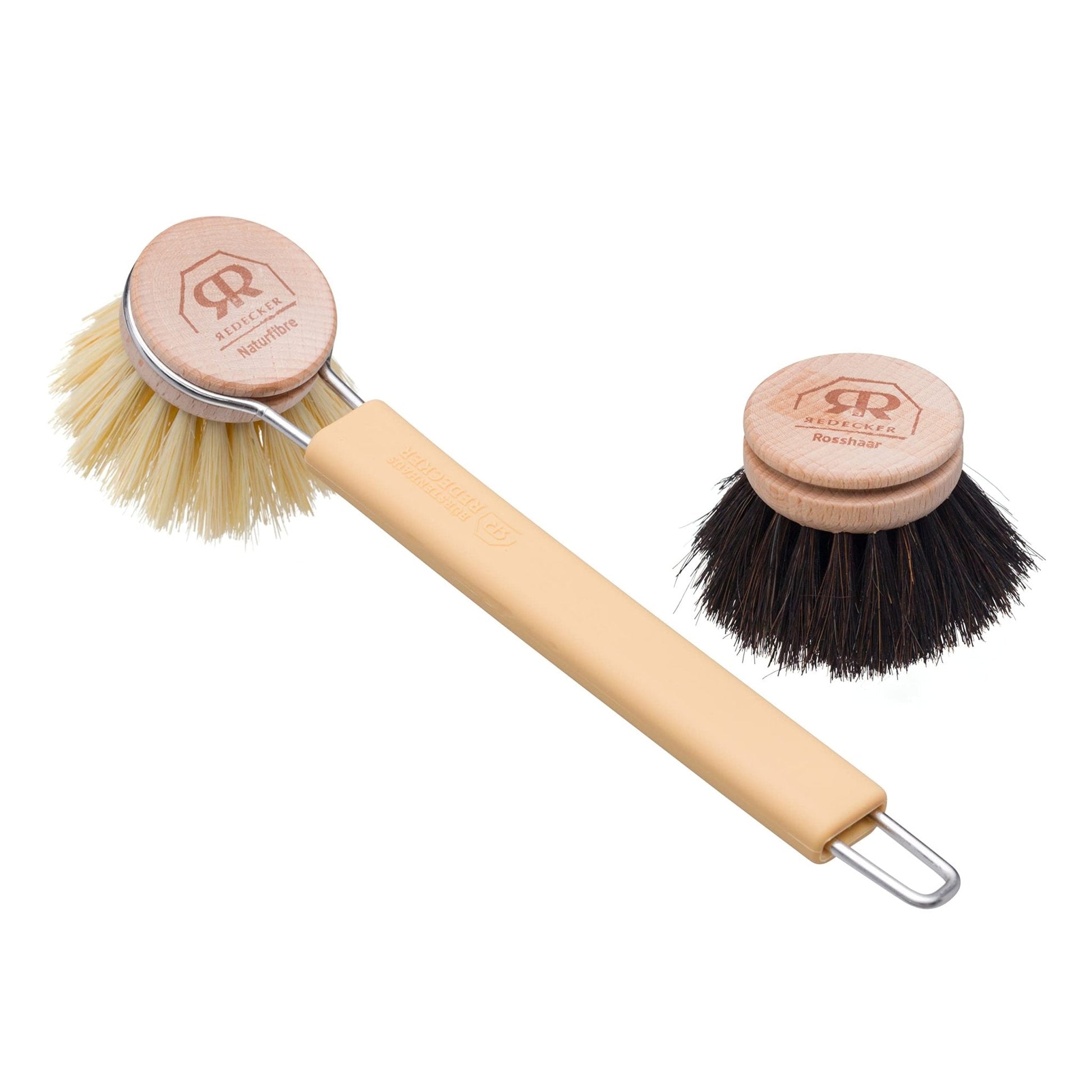 The Tribalist - Redecker: Dish Brush Bundle with Replaceable Tampico Fiber & Natural Horsehair Brush Head