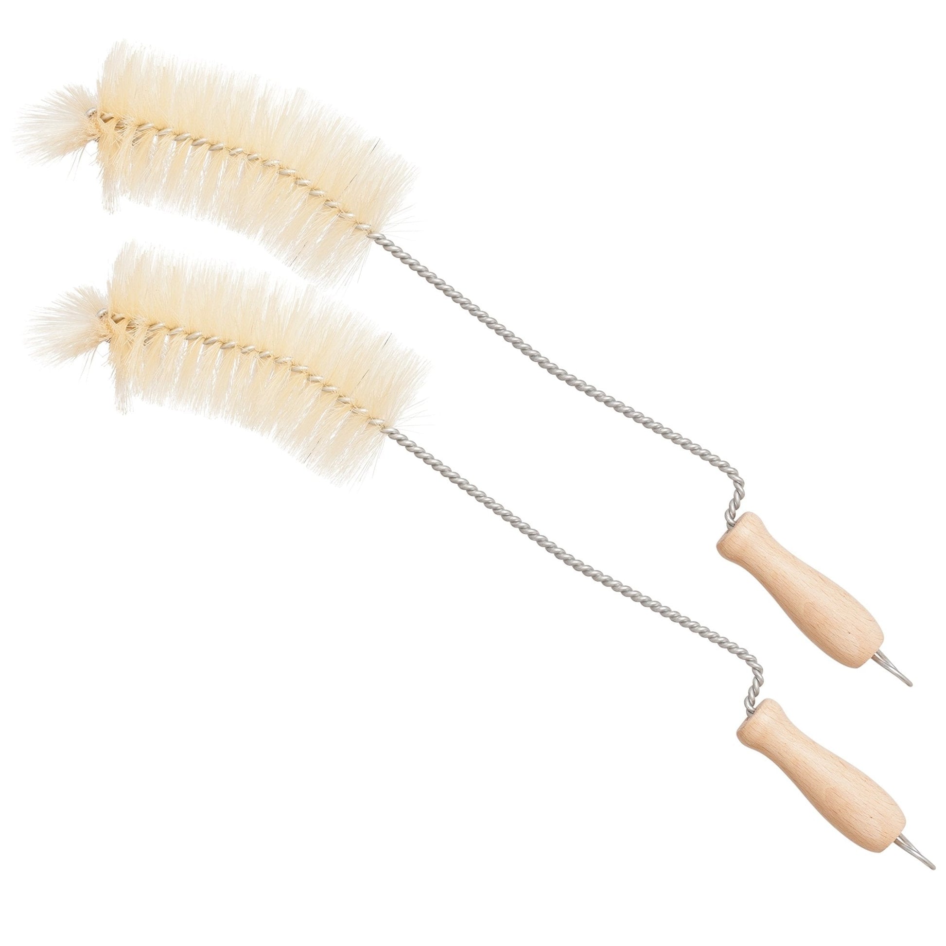 REDECKER: Natural Baby Bottle Brush Set – 12.5 Inch Beechwood Handle with Pig Bristles & Steel Wire - The Tribalist