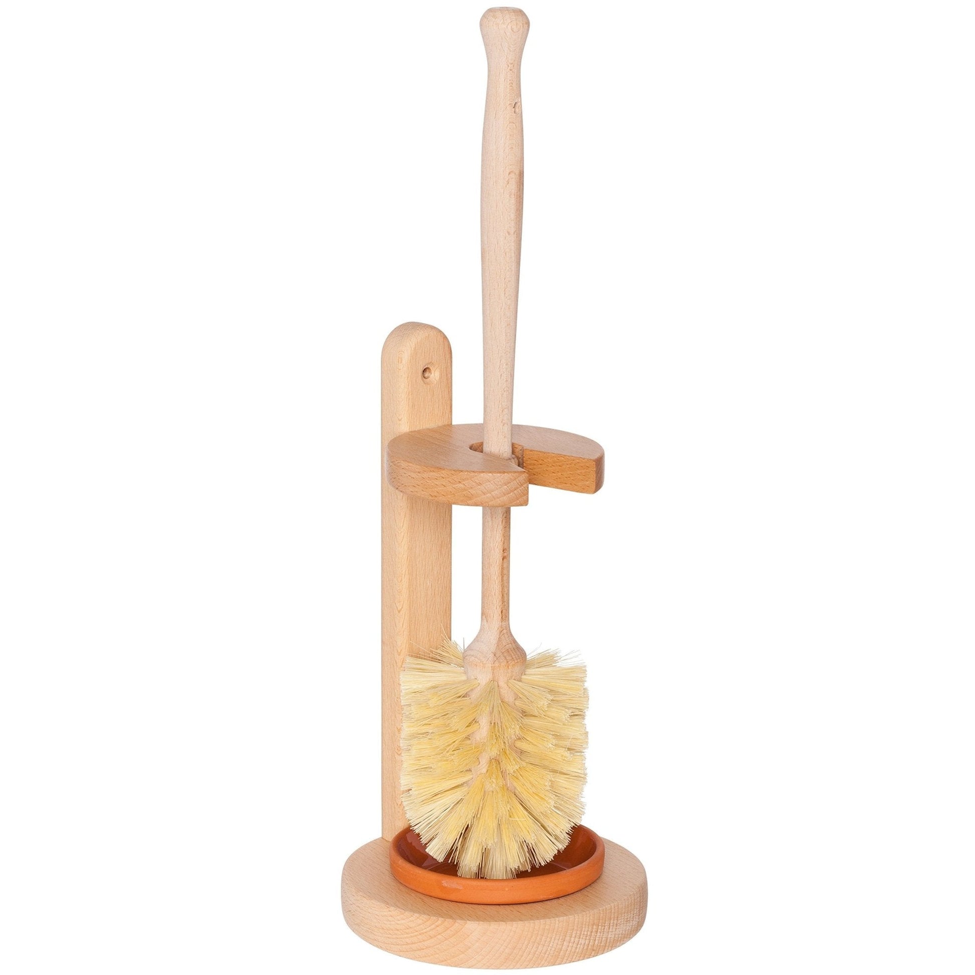 Redecker: Oiled Beechwood Toilet Brush Stand with Tampico Fiber Toilet Brush - The Tribalist