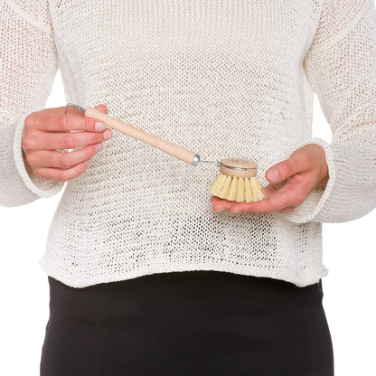 Redecker: Tampico Fiber Bristle All - Purpose Kitchen Dish Scrub Brush with Beechwood Handle - The Tribalist