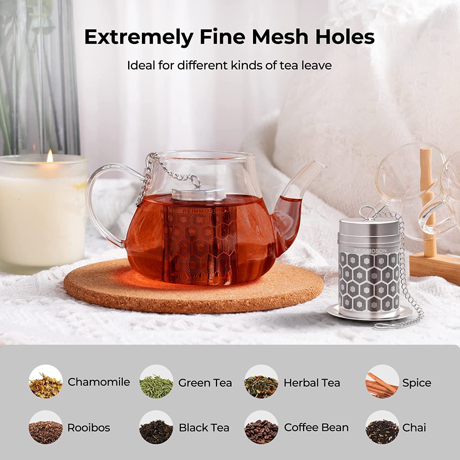 The Tribalist - Reinmoson: Extra Fine Mesh Tea Strainers Made of Stainless Steel