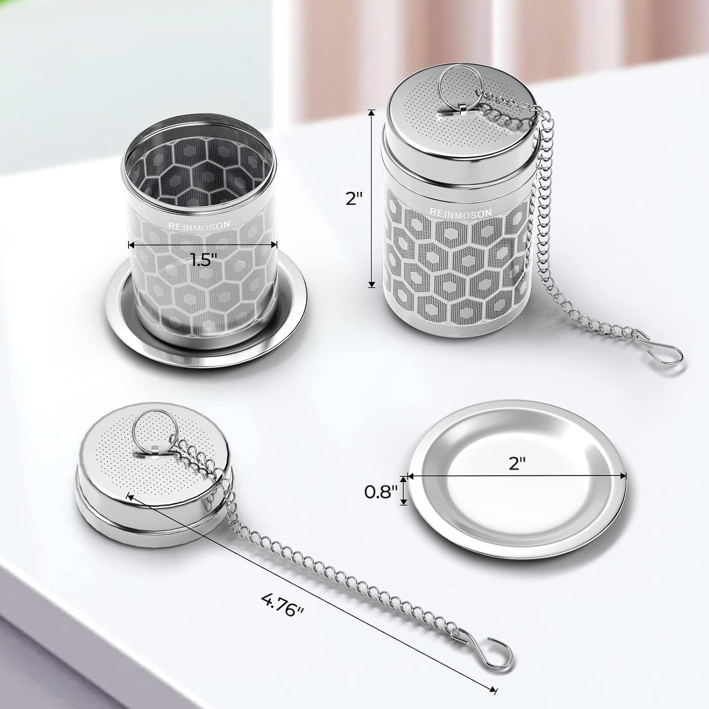 The Tribalist - Reinmoson: Extra Fine Mesh Tea Strainers Made of Stainless Steel