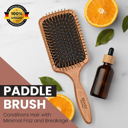 SHASH: Wooden Paddle Brush - The Tribalist