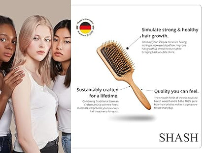 SHASH: Wooden Paddle Brush - The Tribalist