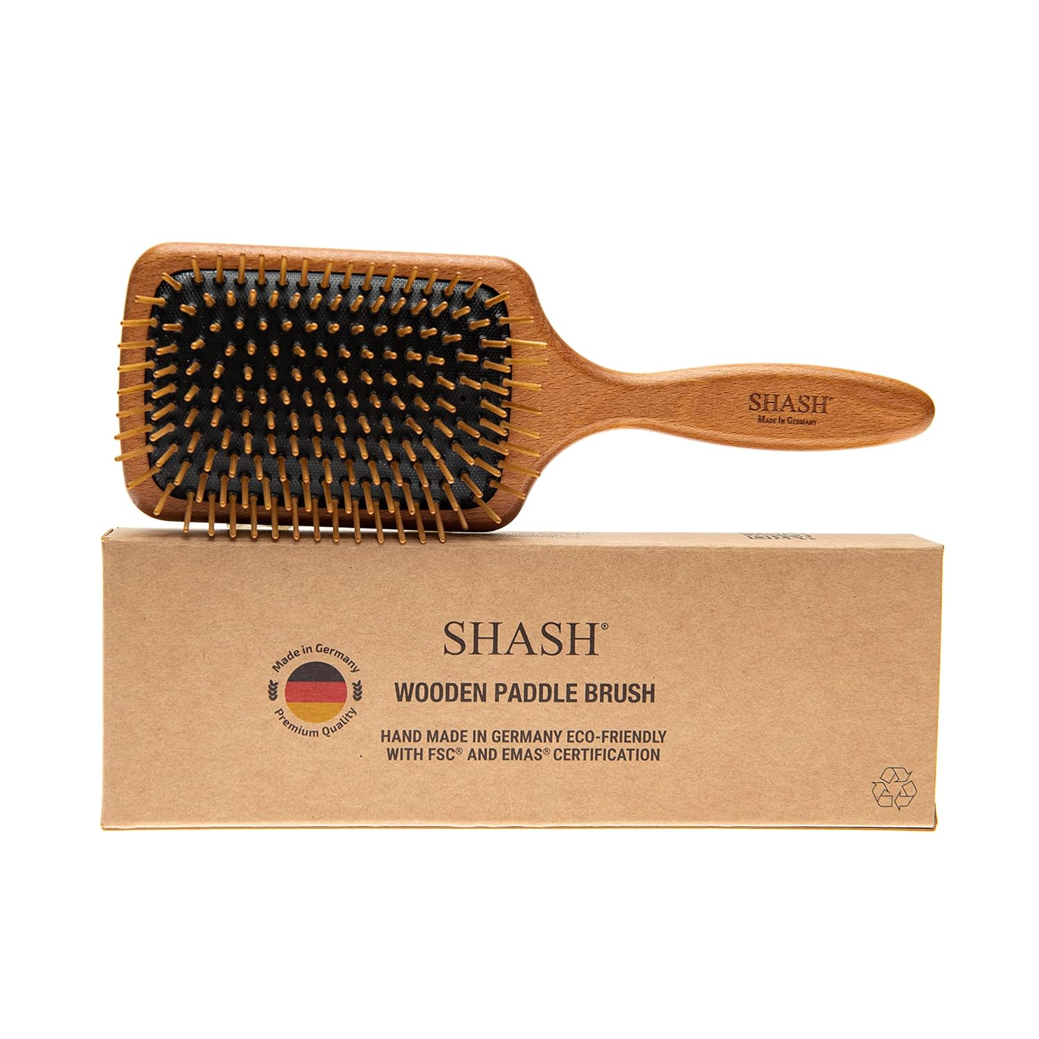 SHASH: Wooden Paddle Brush - The Tribalist