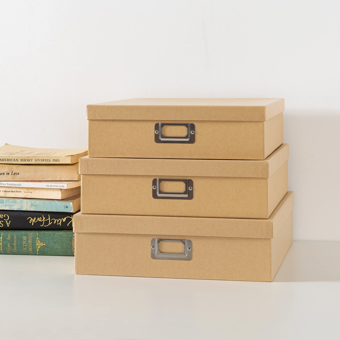 Soul & Lane: Paper Storage Boxes with Lids - from Premium Kraft Paper (Pack of 3) - The Tribalist