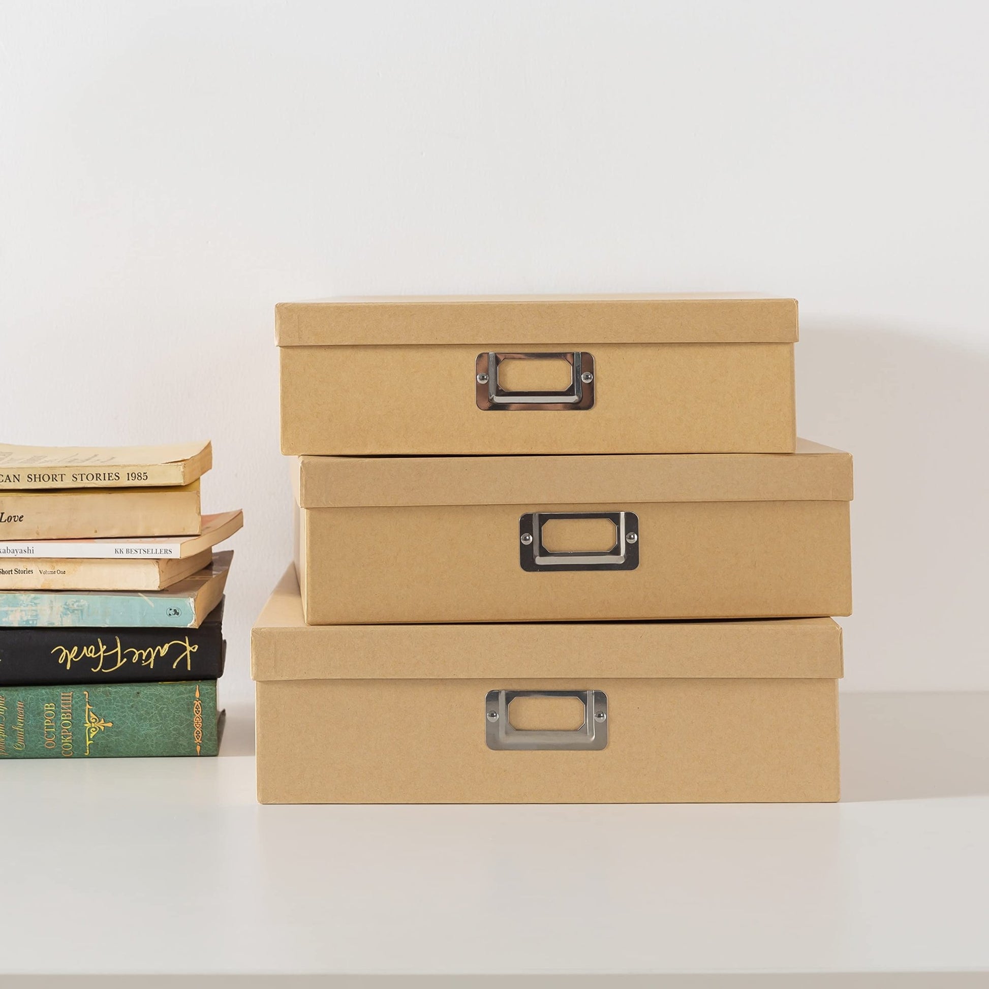 Soul & Lane: Paper Storage Boxes with Lids - from Premium Kraft Paper (Pack of 3) - The Tribalist